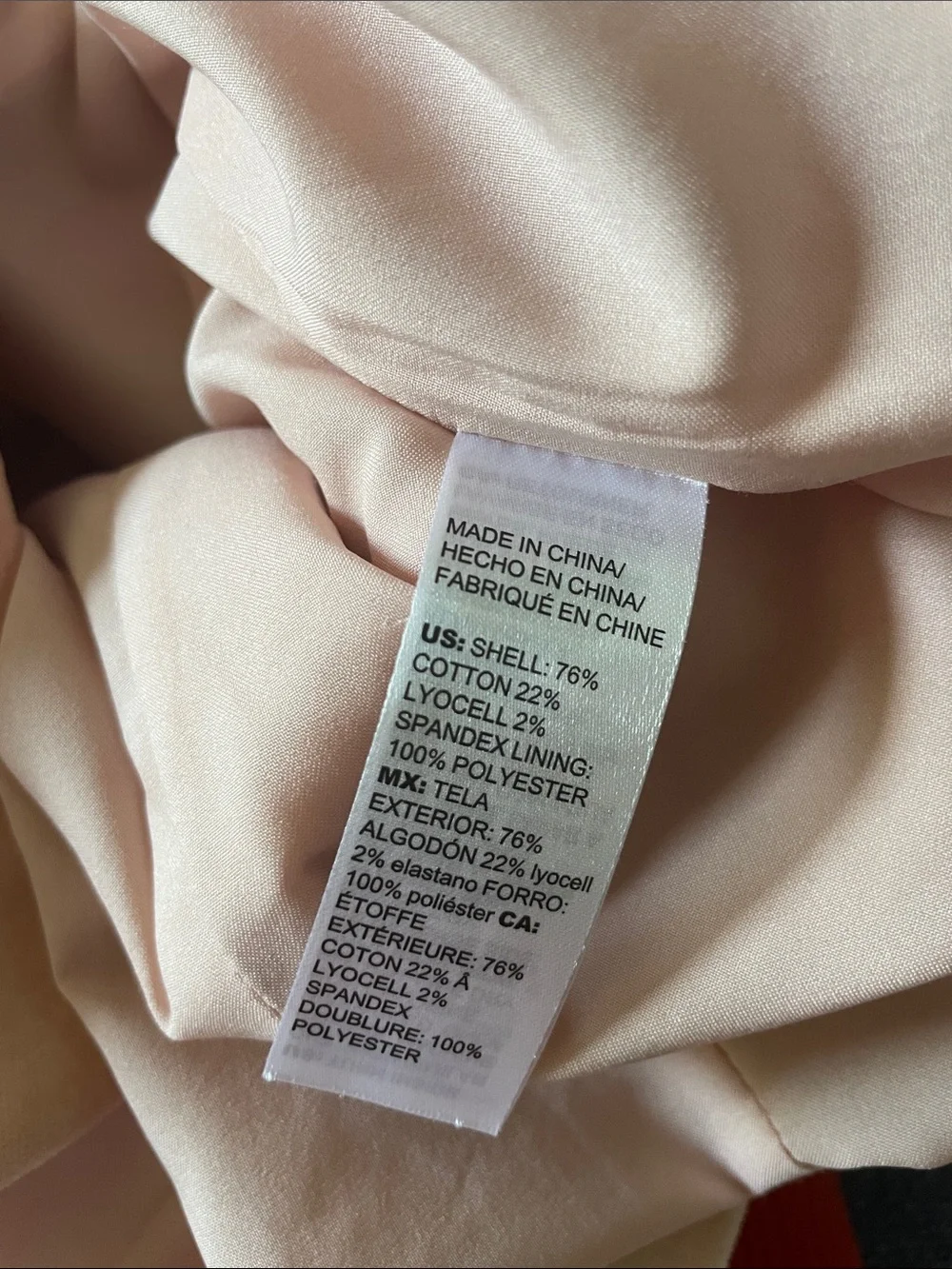 White House Black Market Double-Breasted Blazer in Pale Pink
